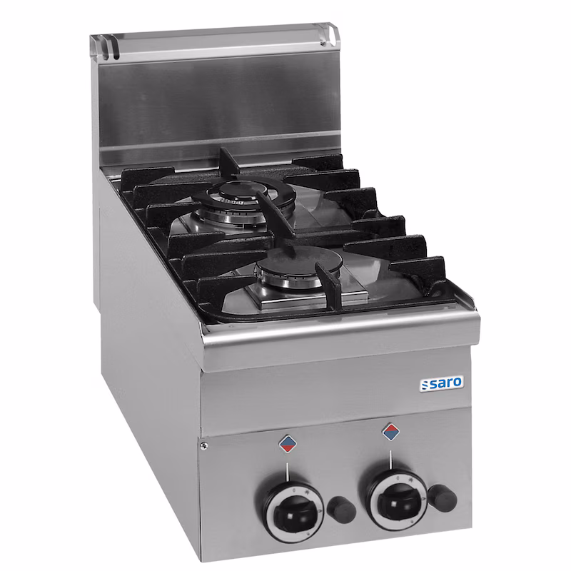 Saro gas cooker 2 burners countertop 600 Line model G2S6