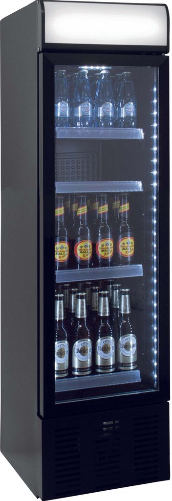 SARO beverage refrigerator with advertising panel - narrow, model DK 105