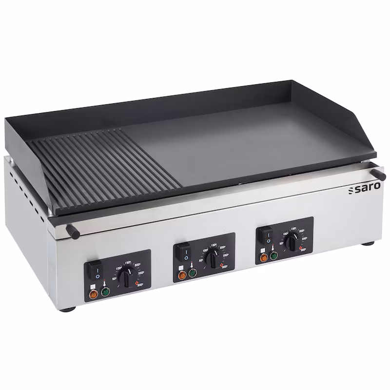 Saro griddle plate, 1/3 grooved 2/3 smooth, GPK 810, W 800 x D 460 x H 285 mm