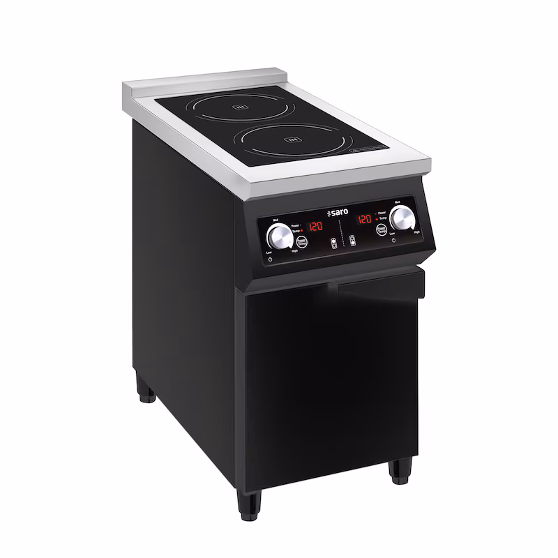 Saro induction hob with 2 cooking zones, model JOHANN, W 400 x D 700 x H 830 - 870 mm
