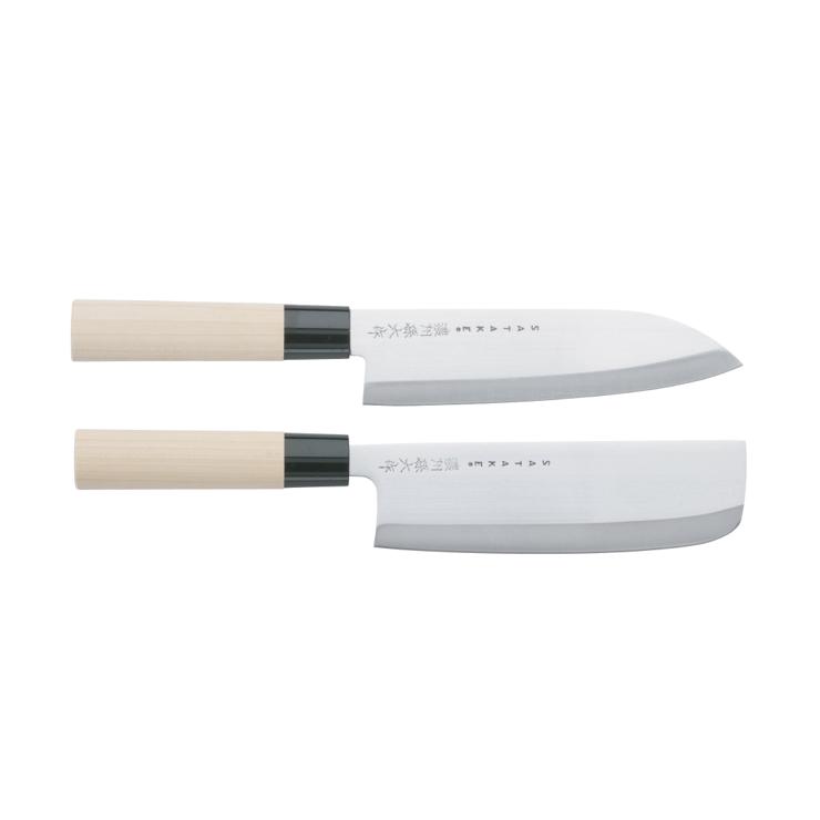 Satake Houcho Knife Set Santoku & Nakiri