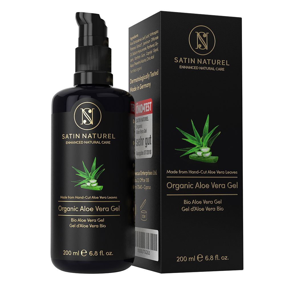 SATIN NATUREL Organic Aloe Vera Gel, 200 ml