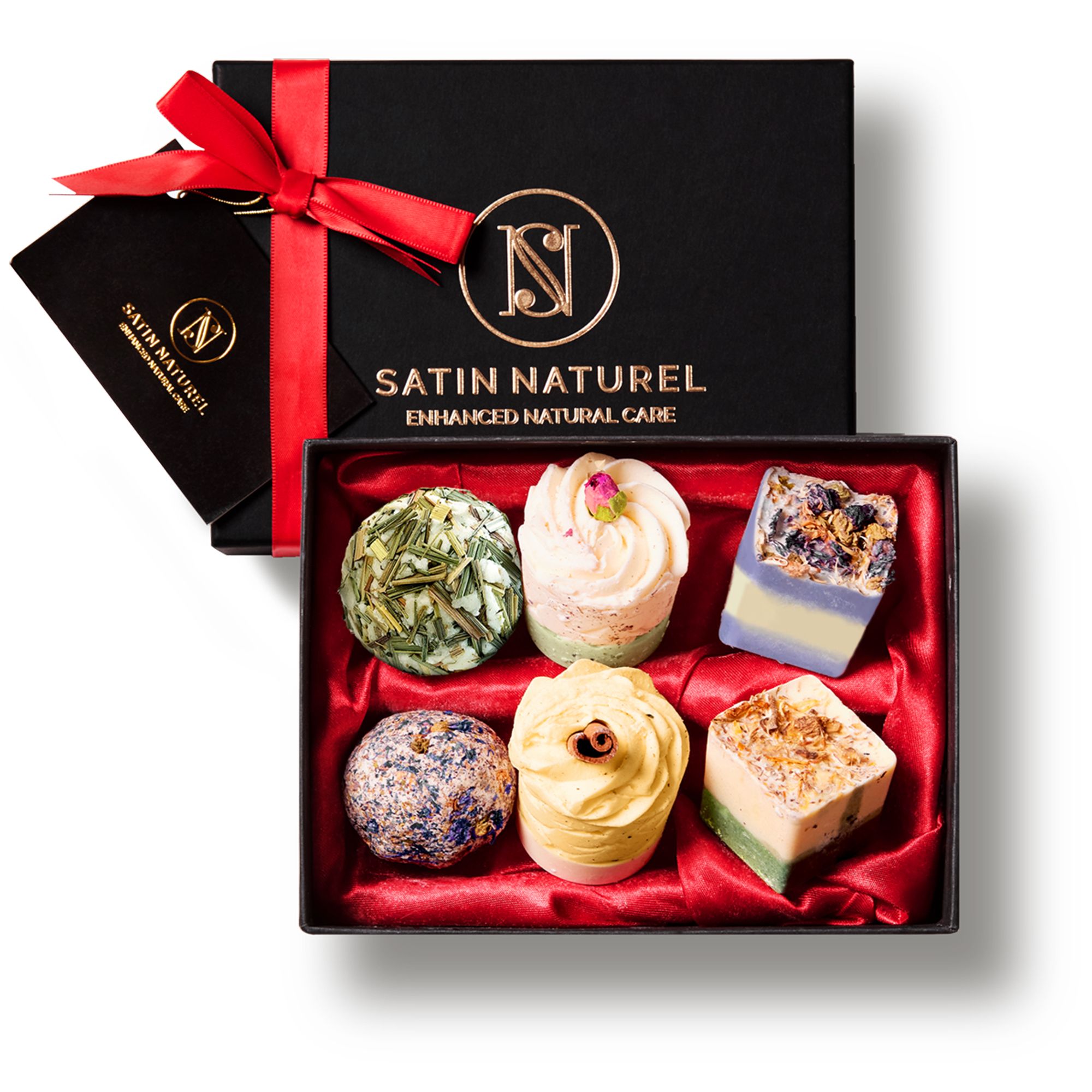 SATIN NATUREL BIO Badepralinen Divine Moments Geschenkset 290 g
