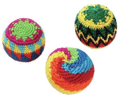Set of 3 Rasta Footbags