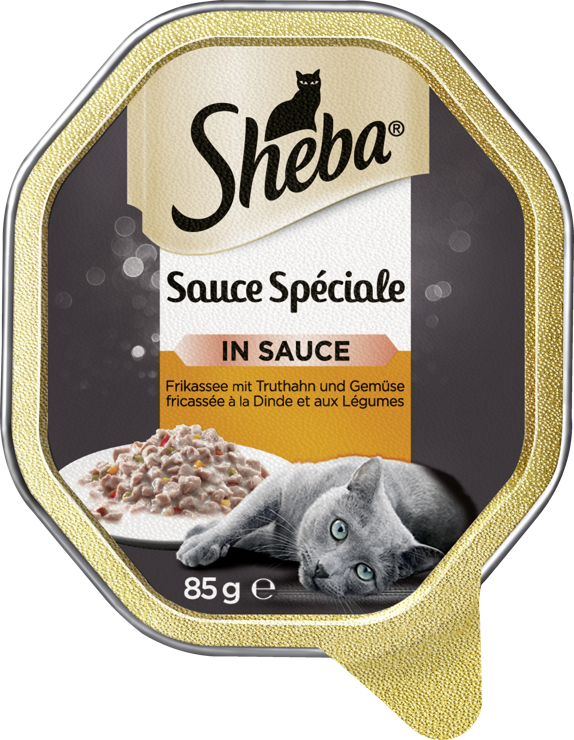 Sheba Sauce Spéciale fricassee with turkey and vegetables
