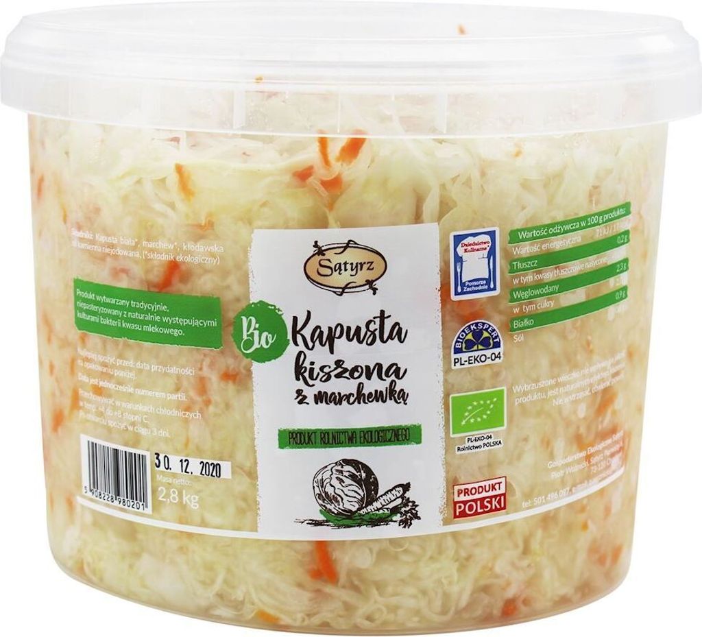 Biogo Sautéed Cabbage with Carrots 2.8 kg (Bucket) - SĄTYRZ
