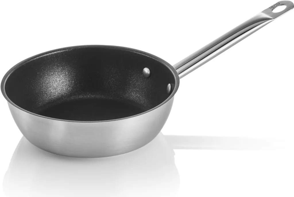 WAS GERMANY Sauteuse Cookware 21 with non-stick coating, Ø 16 cm, 0.75 liters, chrome-nickel steel 18/10