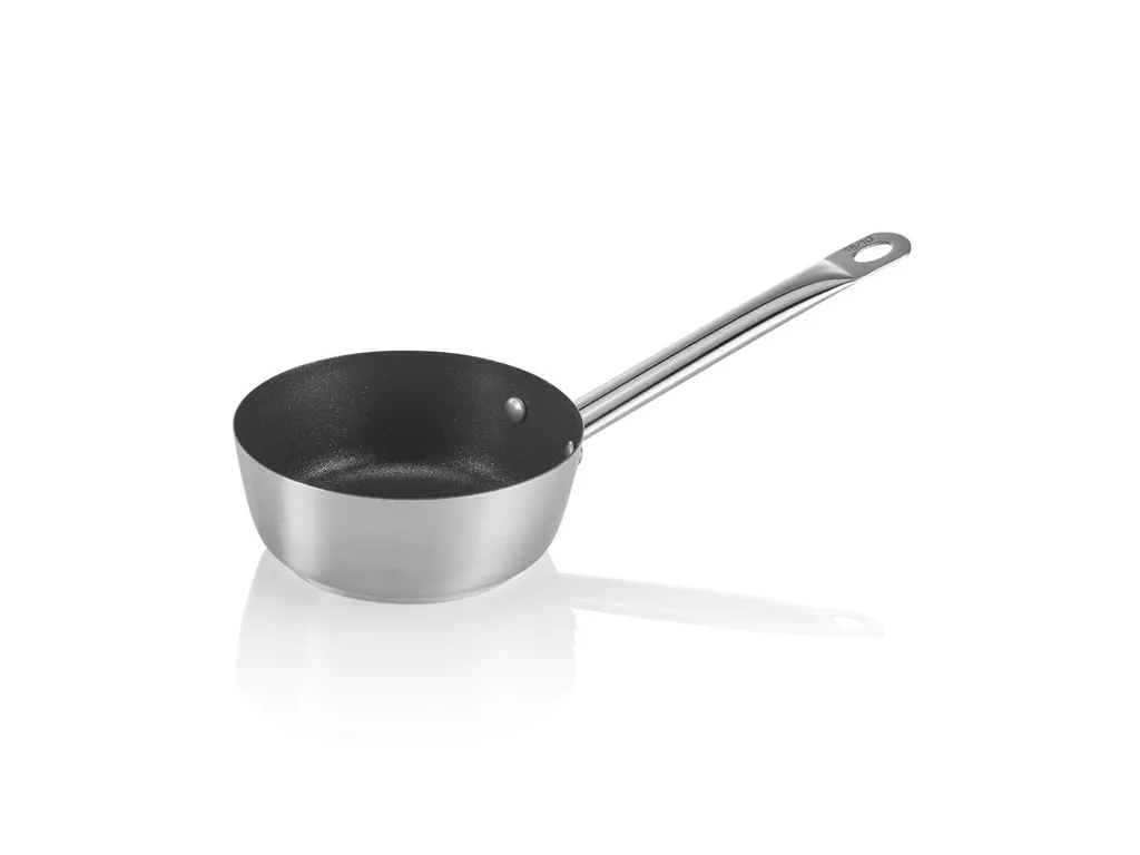 WAS GERMANY Sauteuse Cookware 21 with non-stick coating, Ø 16 cm, 1 liter, chrome-nickel steel 18/10