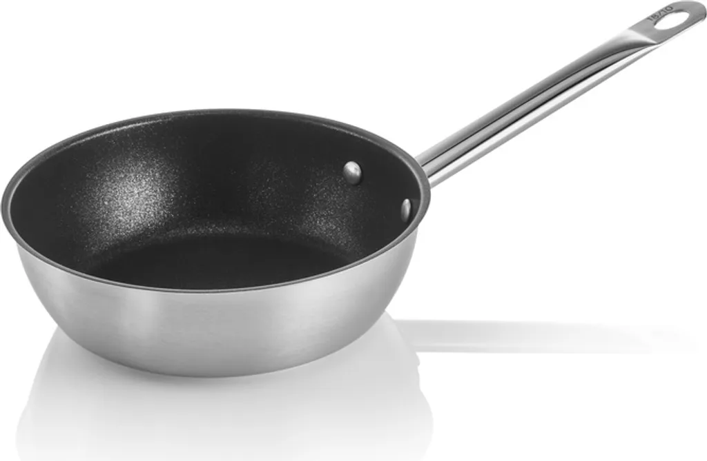 WAS GERMANY Sauteuse Cookware 21 with non-stick coating, Ø 20 cm, 1.25 liters, chrome-nickel steel 18/10