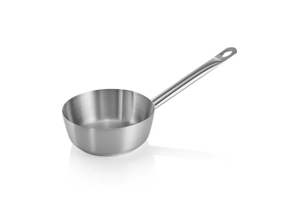 WAS GERMANY Sauteuse Cookware 21, Ø 16 cm, 1 liter, with smooth edge, chrome nickel steel 18/10
