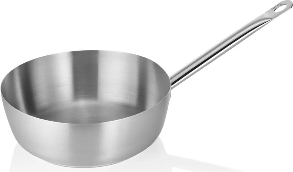 WAS GERMANY Sauteuse Cookware 21, Ø 20 cm, 1.5 liters, with smooth edge, chrome-nickel steel 18/10
