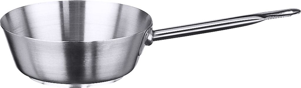 Contacto Sauté pan, 18/10 stainless steel, with pipe handle, 1.0-2.8 liter capacity (selectable): 24 cm. Variant: 24 cm