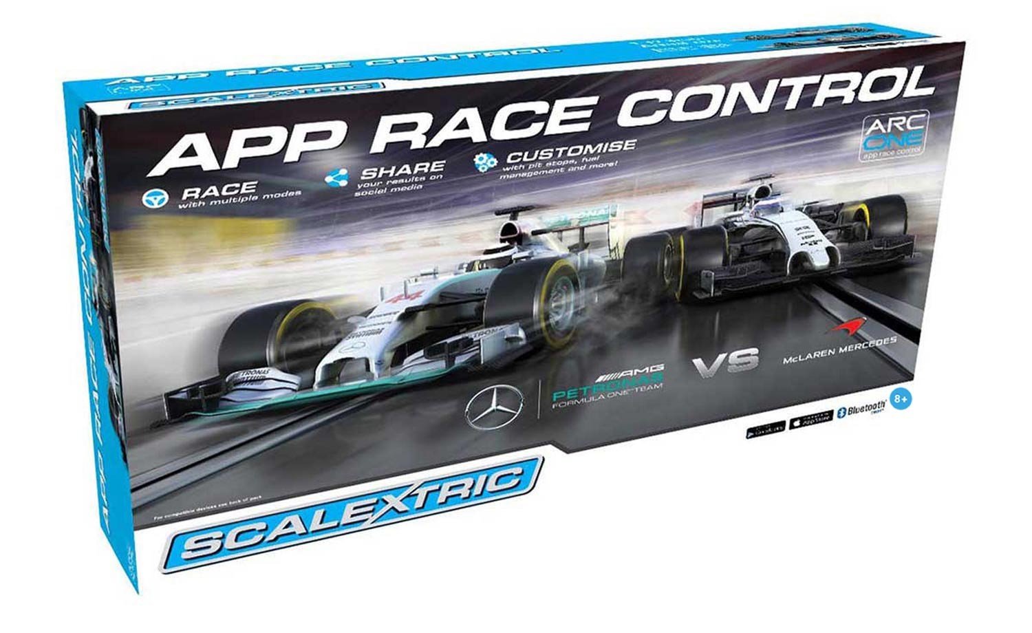 Carson Scalextric Arc One Mercedes Amg Petronas F Vs Mclaren Mercedes F Set