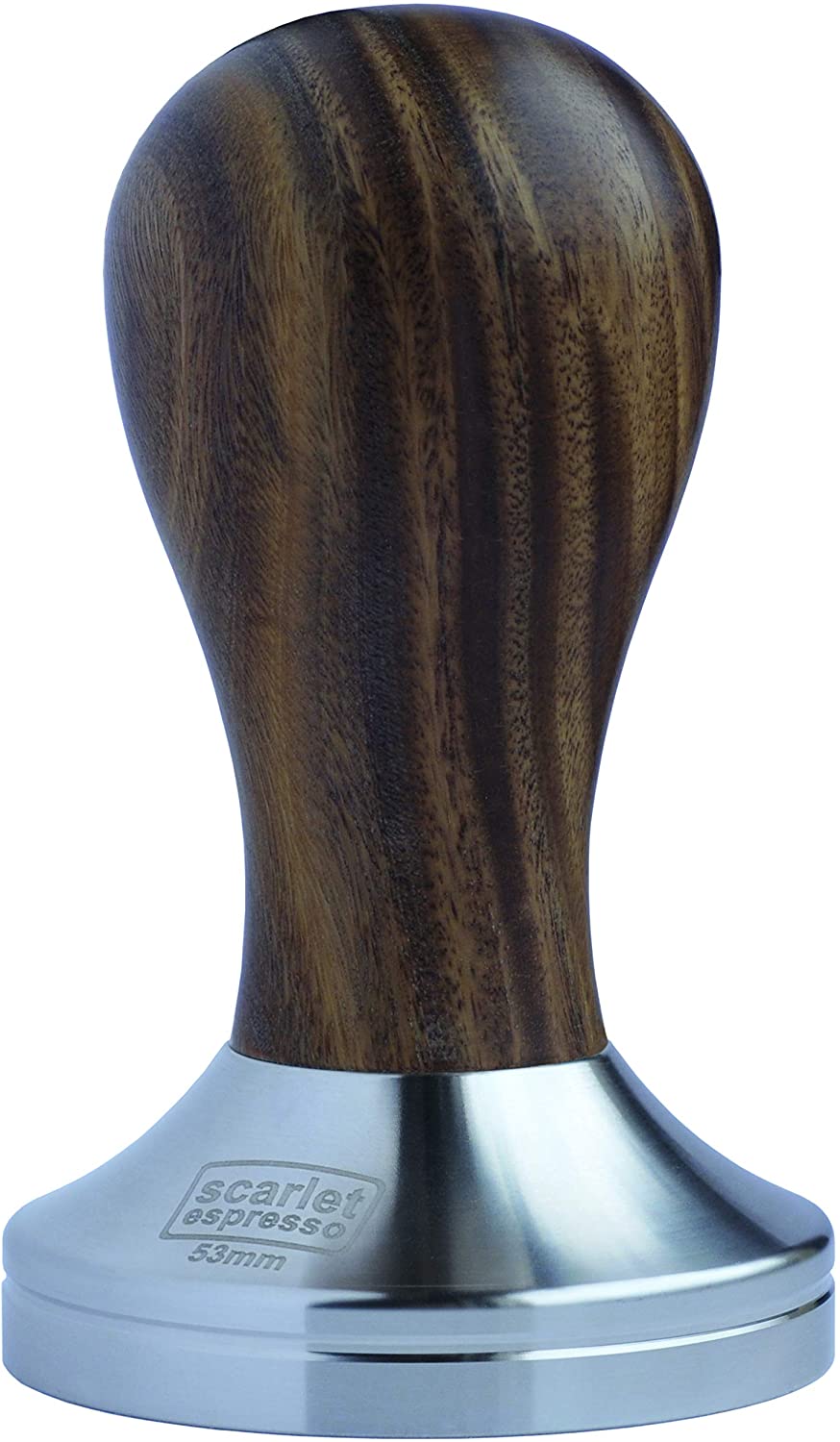 scarlet bijoux Scarlet Espresso | \"Classic\" Tamper, Stylish Espresso Stamp with Ergonomic Fine Wood Handle, for the Perfect Espresso, Barista Tool, 53 mm