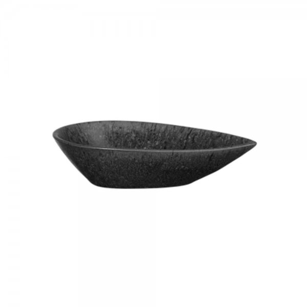 Grande Nero teardrop-shaped bowl in Black Iron by Asa