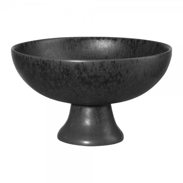 Grande Nero Black Iron bowl on foot (21cm) by Asa