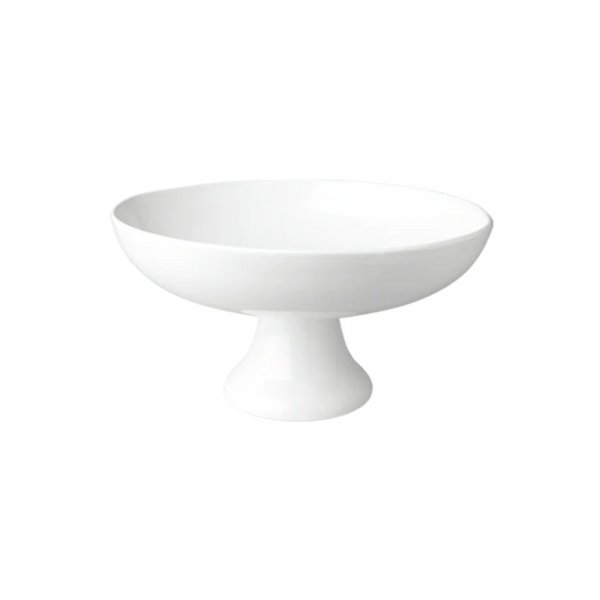 Grande stoneware bowl on foot, white (14cm) by Asa