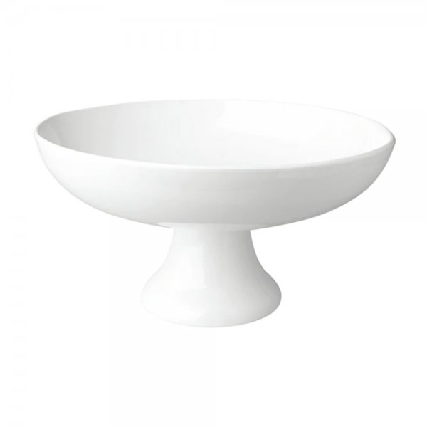 Grande stoneware bowl on foot, white (21cm) by Asa