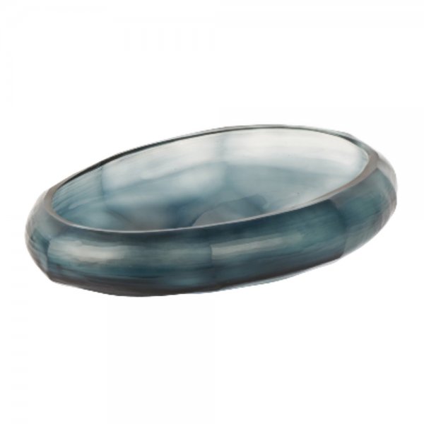 Bowl Boccioni glass smoke blue (30cm) from Lambert