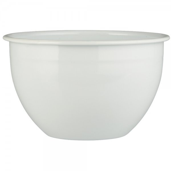 Enamel bowl, white (13x22cm) Ib Laursen