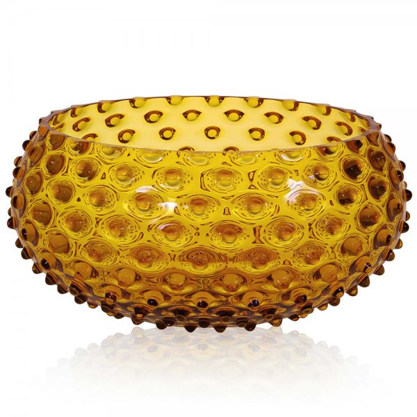 Hobnail Bowl Amber (23cm) by Klimchi Studio