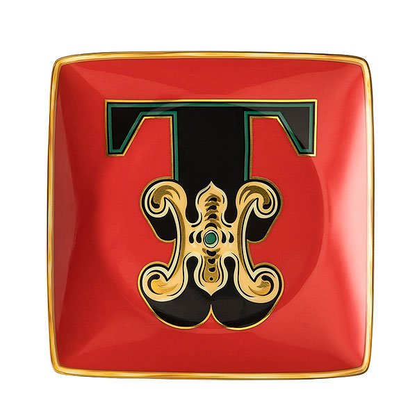 Holiday Alphabet T bowl by Versace by Rosenthal -