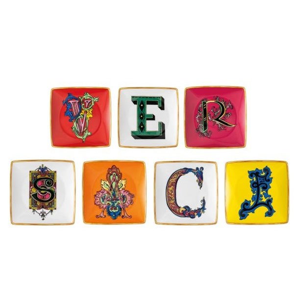 Bowl Holiday Alphabet VERSACE (7 pieces) by Versace