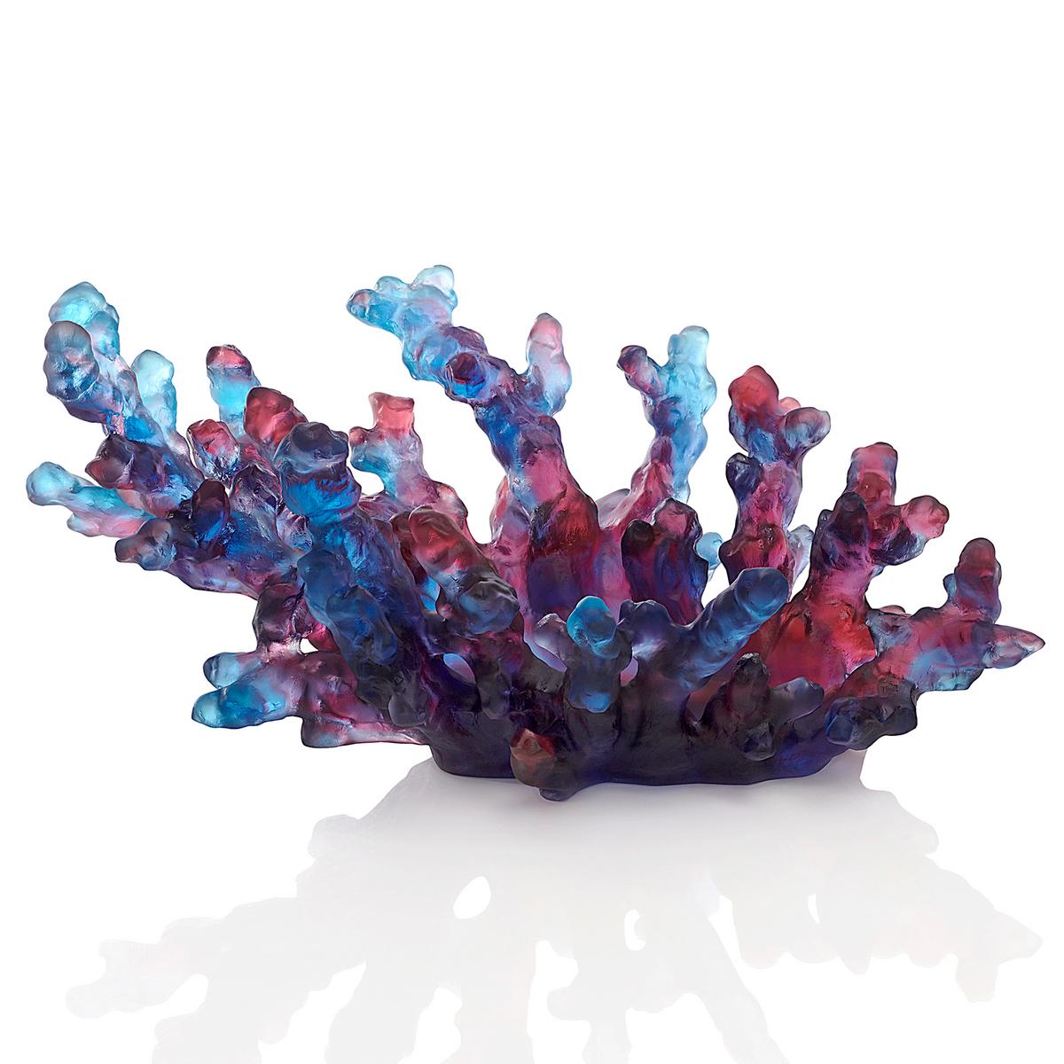 Bowl Mer de Corail, L 36.5 cm, blue-red by Daum