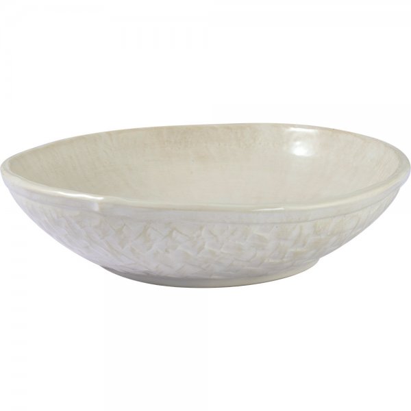 Bowl Pasta Plate Woven Off White (19.5cm) Greengate