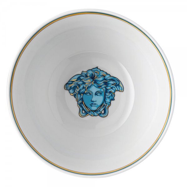 Versace bowl, soup bowl Medusa Amplified Blue Coin (15cm) V