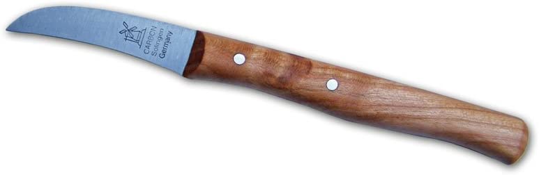 Herder Windmuhlenmesser Schälmesser Vogelschnabel, lang, Kirsche, feingepließtet, nicht-rostfrei, Klingenlänge: 59mm