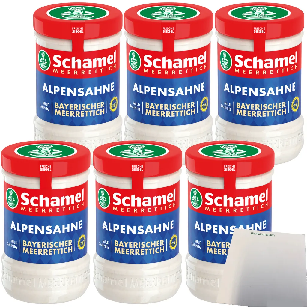 Schamel Bavarian Cream Horseradish 6-pack (6x135g jar) + usy block