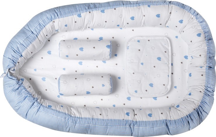 Schardt Baby Nest Hearts, light blue