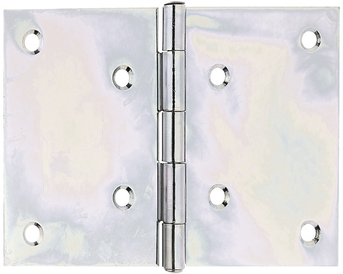 Alberts Wide hinge with riveted brass pin, 100 x 150 mm sendzimir galvanized