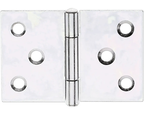 Alberts Wide hinge with riveted brass pin, 40 x 60 mm, sendzimir galvanized