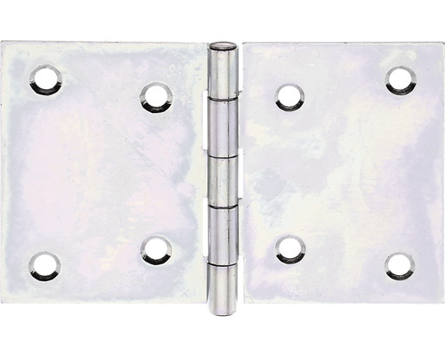 Alberts Wide hinge with riveted brass pin 80 x 120 mm sendzimir galvanized