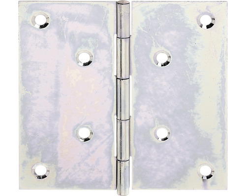 Alberts Square hinge with riveted stainless steel pin 100 x 97.5 mm sendzimir galvanized