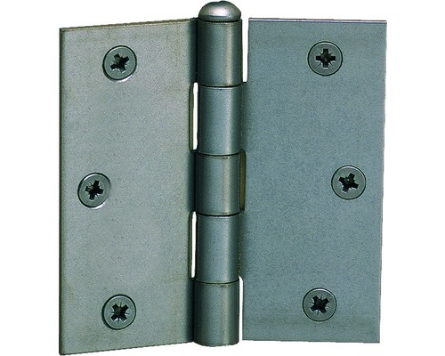 Alberts Square hinge with riveted stainless steel pin, 64 x 62 mm, stainless steel