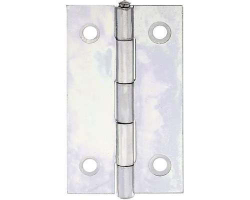 Alberts Narrow hinge with riveted brass pin, 51 x 30 mm sendzimir galvanized