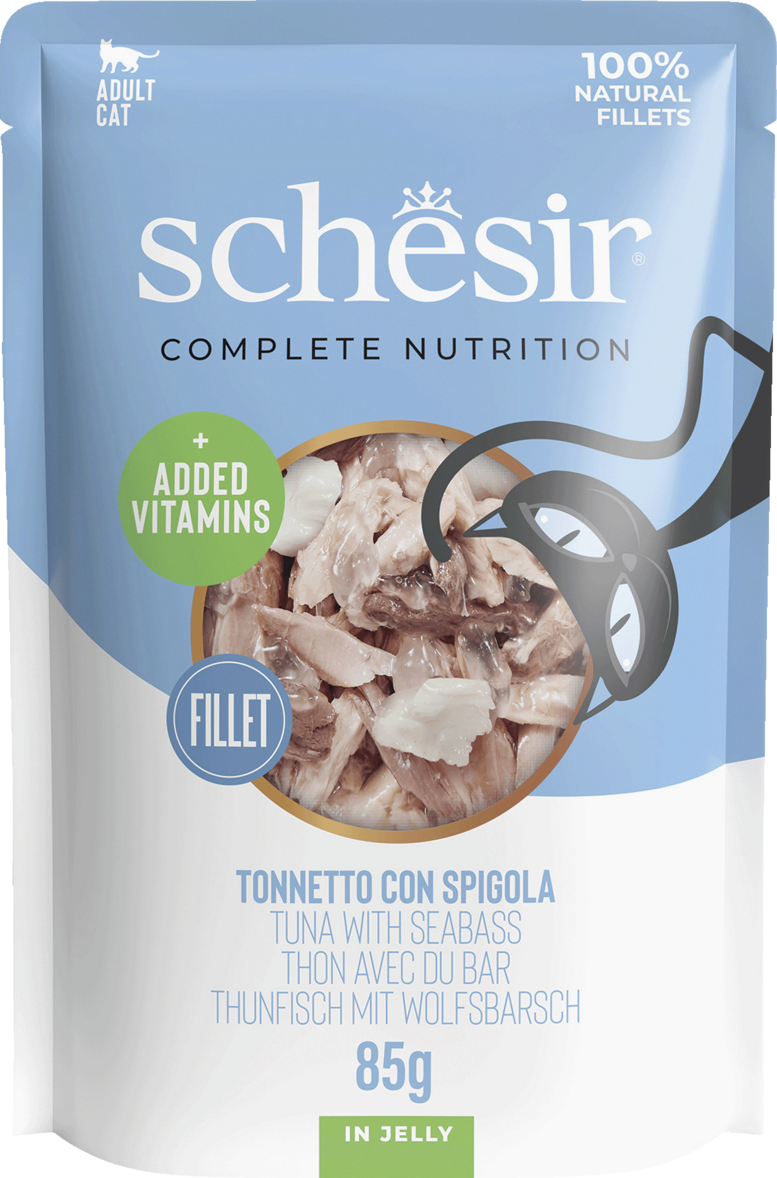 Schesir Cat Complete & Balanced Tuna Sea Bass Jelly