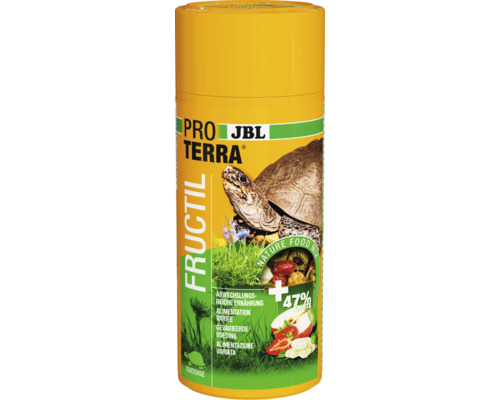 JBL PROTERRA FRUCTIL Tortoise Food, Main Food with Fruits for all Land Tortoises, 250 ml