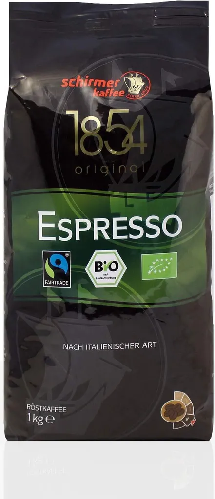 Schirmer 1854 TransFair Espresso Fairtrade - 8 x 1kg Coffee Beans 8000g