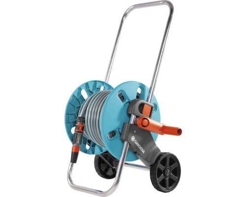 GARDENA CleverRoll S-Set hose trolley, turquoise including 20m hose and accessories