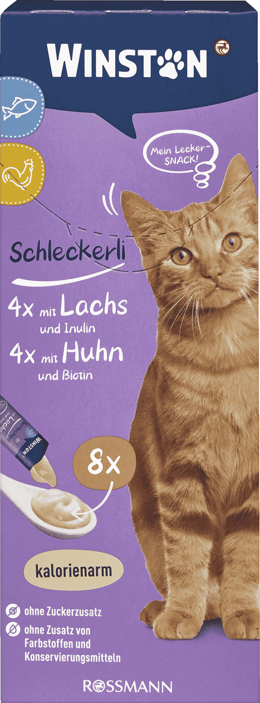 Winston Schleckerli 4x with salmon & inulin, 4x with chicken & biotin