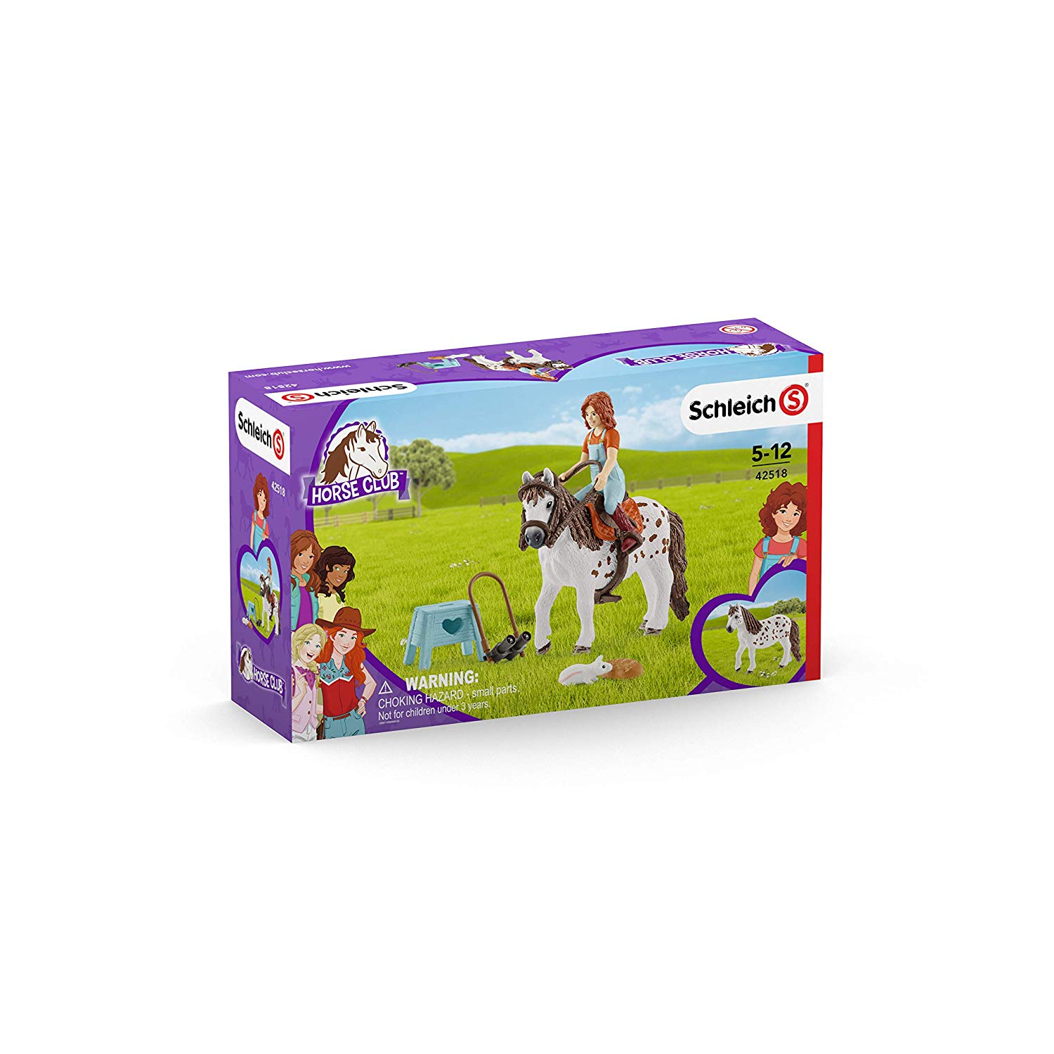 Schleich 42518 Horse Club Mia & Spotty Toy Figure, Multi-Colour