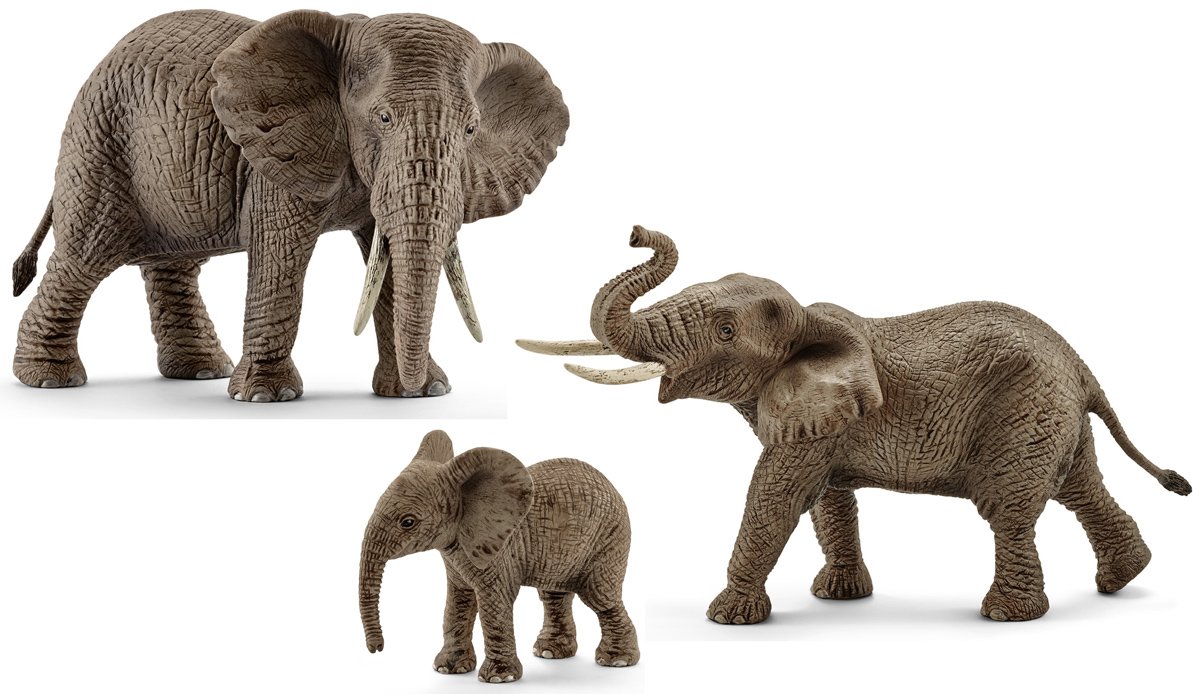 Schleich African Elephant Family Set Of
