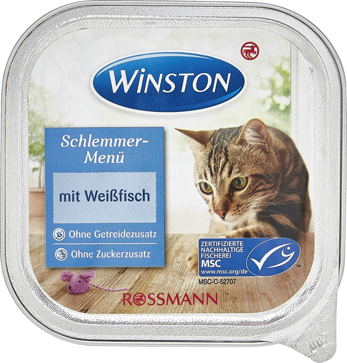 Winston Gourmet menu with white fish