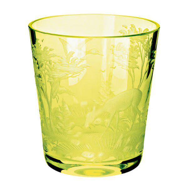 Schliersee deer and wild duck yellow (6.6cm) from Theresienthal Glas