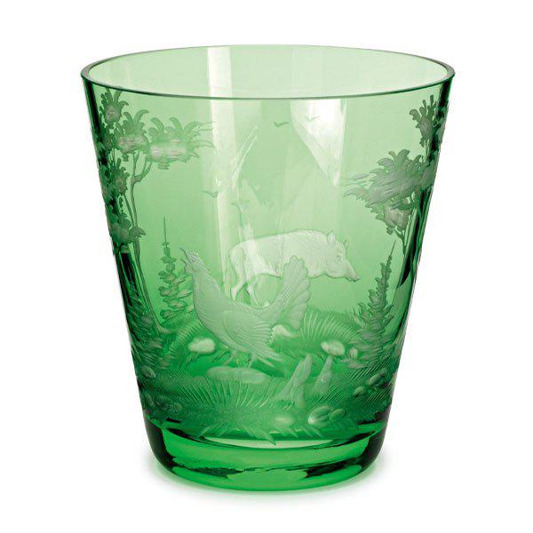Schliersee Wildsau and Auerhahn Emerald Green (6.6cm) from Theresienthal Glas
