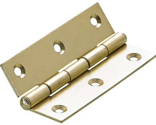 Hettich Narrow hinge brass plated 70x35 mm 10 pieces